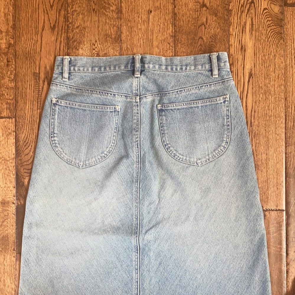 Calvin Klein Long Denim Skirt Size 8 - Picture 5 of 8